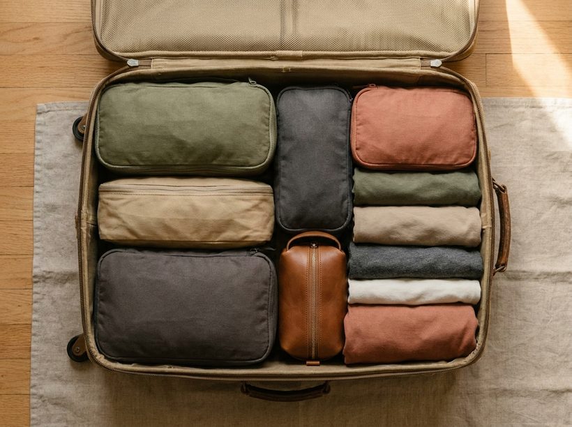 Compression packing cubes